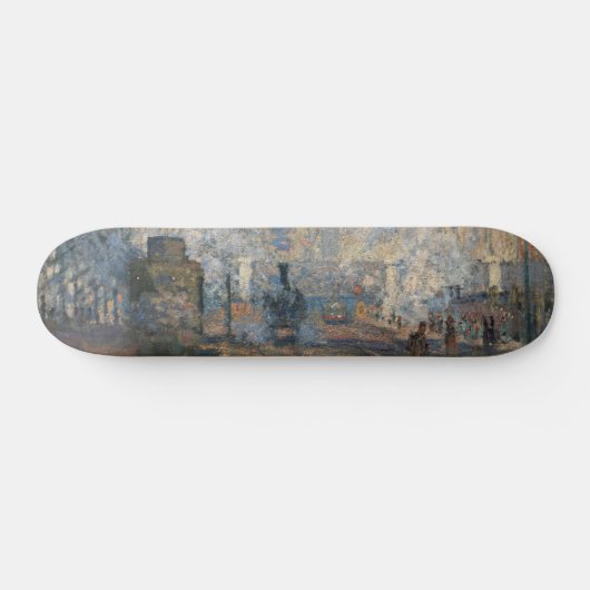 Claude Monet - Blick auf den Bahnhof Saint-Lazare Skateboard (Horizontal)
