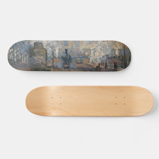 Claude Monet - Blick auf den Bahnhof Saint-Lazare Skateboard (Horizontal)