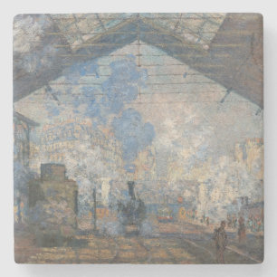 Claude Monet - Blick auf den Bahnhof Saint-Lazare Steinuntersetzer