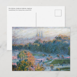 Claude Monet - Blick auf die Tuilerien, Studie Postkarte