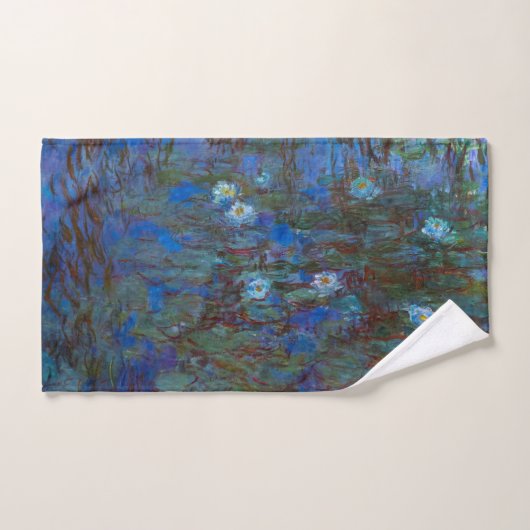 Claude Monet - Blue Water Lilies Badhandtuch Set (Handtuch)