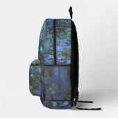 Claude Monet - Blue Water Lilies Bedruckter Rucksack (Rechts)