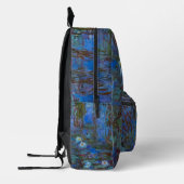 Claude Monet - Blue Water Lilies Bedruckter Rucksack (Links)