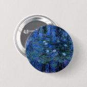 Claude Monet Blue Water Lilies Button (Vorne & Hinten)