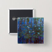 Claude Monet - Blue Water Lilies Button (Vorne & Hinten)