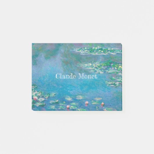 Claude Monet Blue Water Lilies Classic Post-it Klebezettel (Vorderseite)