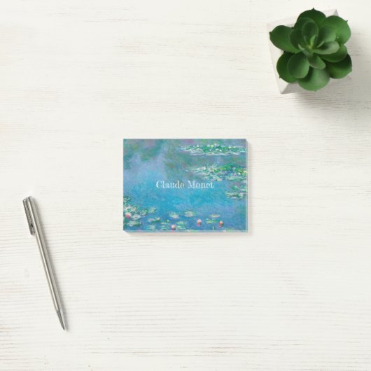 Claude Monet Blue Water Lilies Classic Post-it Klebezettel (Büro)