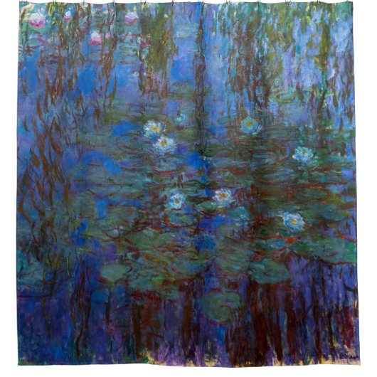 Claude Monet - Blue Water Lilies Duschvorhang (Vorderseite)