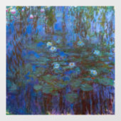 Claude Monet - Blue Water Lilies Fensteraufkleber (Blatt)