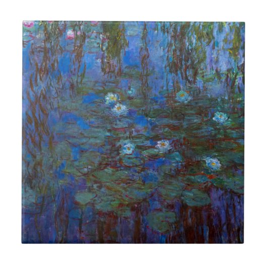 Claude Monet - Blue Water Lilies Fliese (Vorderseite)