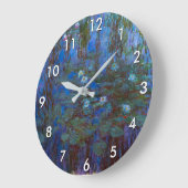 Claude Monet - Blue Water Lilies Große Wanduhr (Winkel)