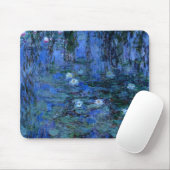 Claude Monet Blue Water Lilies Mousepad (Mit Mouse)