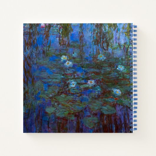 Claude Monet - Blue Water Lilies Notizblock (Rückseite)