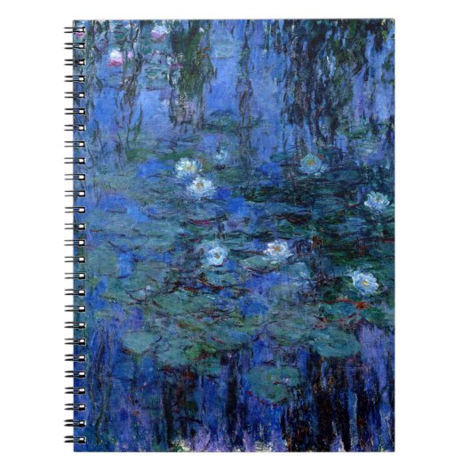 Claude Monet Blue Water Lilies Notizblock (Vorderseite)
