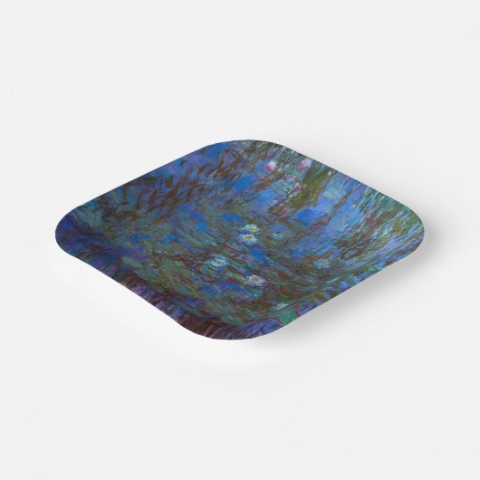 Claude Monet - Blue Water Lilies Pappteller (Gewinkelt)