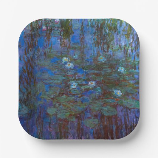 Claude Monet - Blue Water Lilies Pappteller (Vorderseite)