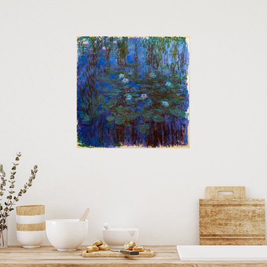 Claude Monet - Blue Water Lilies Poster (Küche)