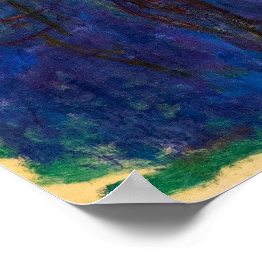 Claude Monet - Blue Water Lilies Poster (Ecke)