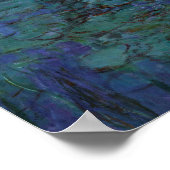 Claude Monet - Blue Water Lilies Poster (Ecke)