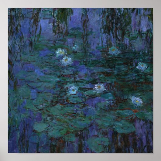 Claude Monet - Blue Water Lilies Poster (Vorne)