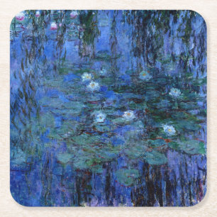 Claude Monet Blue Water Lilies Rechteckiger Pappuntersetzer