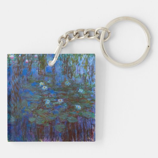 Claude Monet - Blue Water Lilies Schlüsselanhänger (Rückseite)