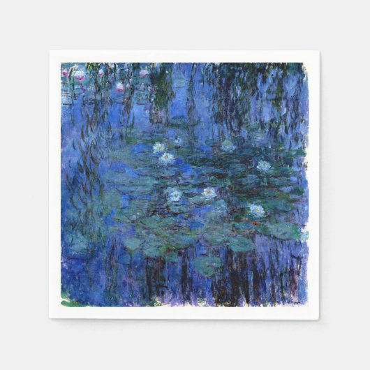 Claude Monet Blue Water Lilies Serviette (Vorderseite)