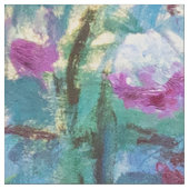 Claude Monet - Blue Water Lilies Stoff (Nahaufnahme)