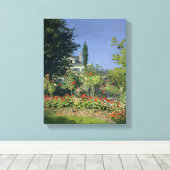 Claude Monet | Blühender Garten auf Sainte-Adresse Leinwanddruck (Insitu (Holzboden))