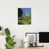 Claude Monet | Blühender Garten auf Sainte-Adresse Poster (Heimbüro)