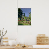 Claude Monet | Blühender Garten auf Sainte-Adresse Poster (Küche)