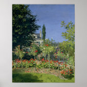 Claude Monet | Blühender Garten auf Sainte-Adresse Poster (Vorne)
