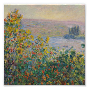 Claude Monet - Blume Beds at Vétheuil Fotodruck