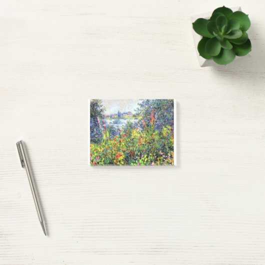 Claude Monet Blume in Vetheuil Post-it Klebezettel (Büro)
