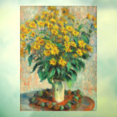 Claude Monet - Blume zu Jerusalem Artichoke Fensteraufkleber (Blatt 3)