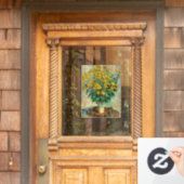 Claude Monet - Blume zu Jerusalem Artichoke Fensteraufkleber (Haustür)