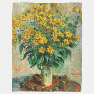 Claude Monet - Blume zu Jerusalem Artichoke Fleecedecke