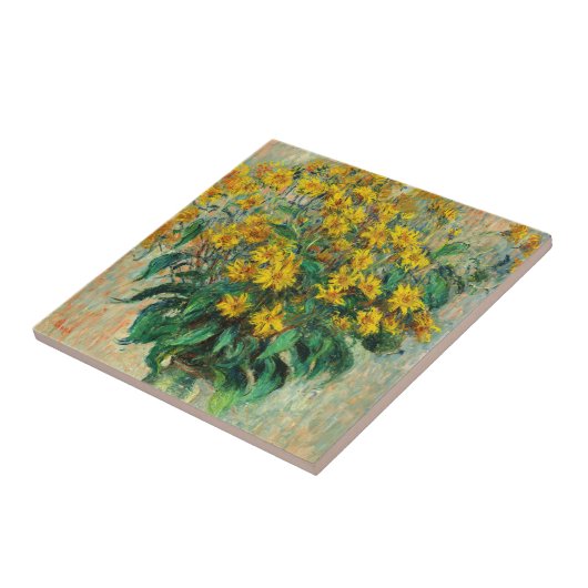 Claude Monet - Blume zu Jerusalem Artichoke Fliese (Seite)