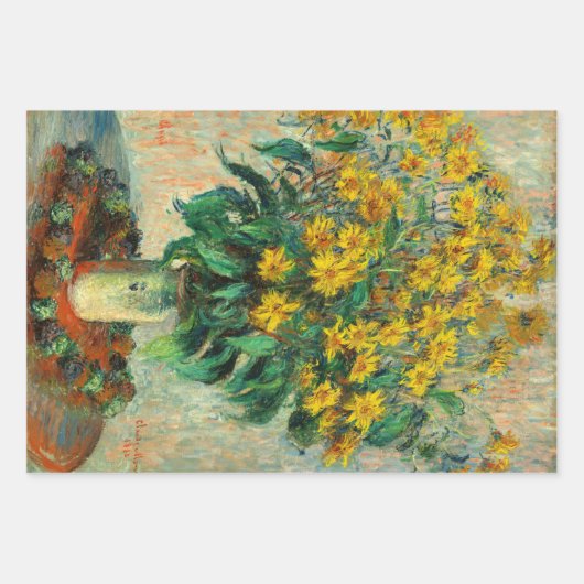 Claude Monet - Blume zu Jerusalem Artichoke Geschenkpapier Set (Vorderseite 3)
