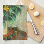 Claude Monet - Blume zu Jerusalem Artichoke Geschirrtuch (Viertel Falte)