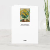 Claude Monet - Blume zu Jerusalem Artichoke Karte (Rückseite)