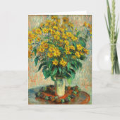 Claude Monet - Blume zu Jerusalem Artichoke Karte (Vorderseite)