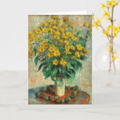 Claude Monet - Blume zu Jerusalem Artichoke Karte (Gelbe Blume)