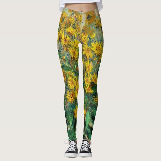 Claude Monet - Blume zu Jerusalem Artichoke Leggings (Vorderseite)