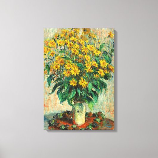 Claude Monet - Blume zu Jerusalem Artichoke Leinwanddruck (Vorderseite)