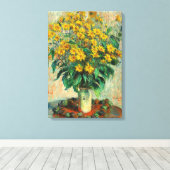 Claude Monet - Blume zu Jerusalem Artichoke Leinwanddruck (Insitu (Holzboden))