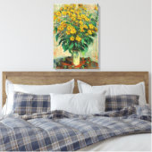 Claude Monet - Blume zu Jerusalem Artichoke Leinwanddruck (Insitu (Schlafzimmer))