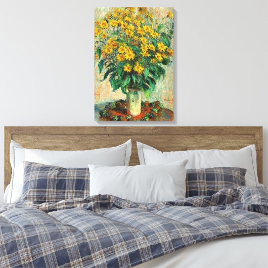 Claude Monet - Blume zu Jerusalem Artichoke Leinwanddruck (Insitu (Schlafzimmer))