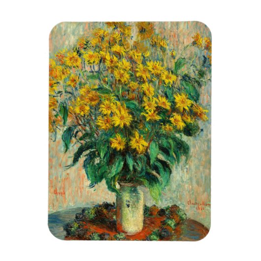 Claude Monet - Blume zu Jerusalem Artichoke Magnet (Vertikal)