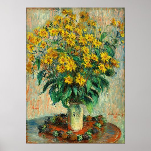 Claude Monet - Blume zu Jerusalem Artichoke Poster (Vorne)